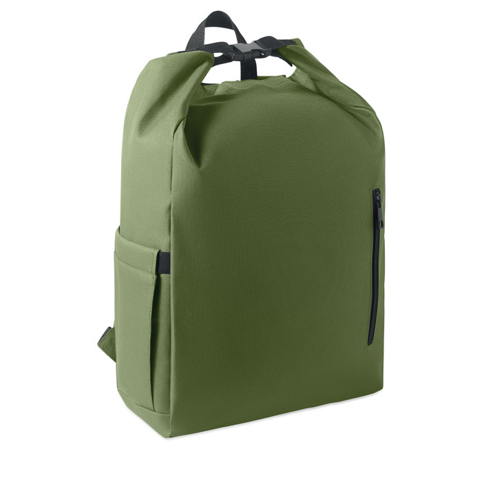Sac à dos roll top pour écran 15’’ personnalisable Uniton vert armée vert